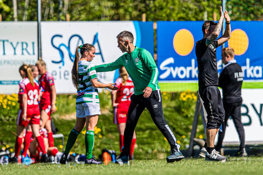 Anne Marte Halset and Robert Hundstad, head coach of