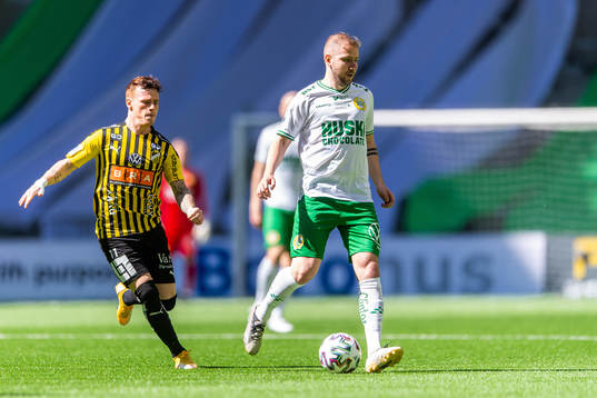 Häckens Tobias Heintz och Hammarbys Darijan Bojanic
