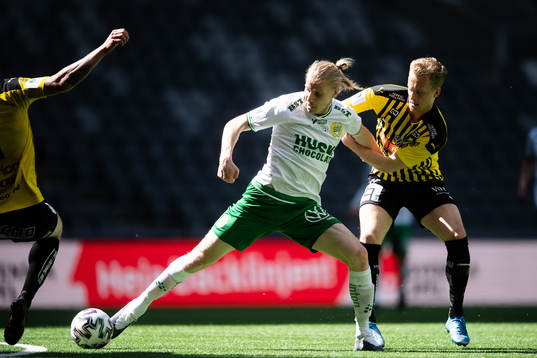 Hammarbys Gustav Ludwigson och Häckens Gustav Berggren