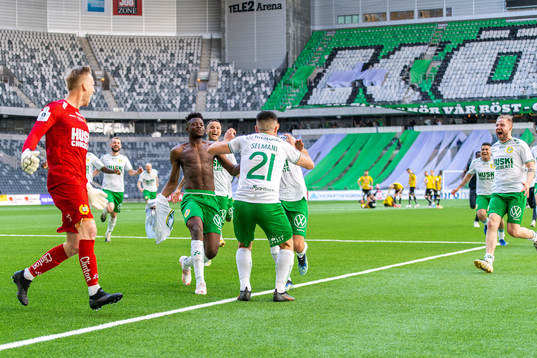 under fotbollsmatchen i Svenska Cupen mellan Hammarby och
