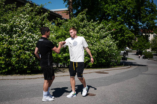 Peter Kisfaludy, sportchef Brommapojkarna, och Dejan