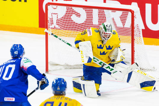 Goalkeeper Adam Reideborn of Sweden