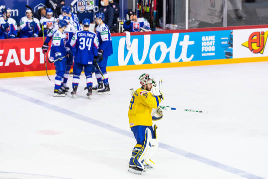 Goalkeeper Adam Reideborn of Sweden