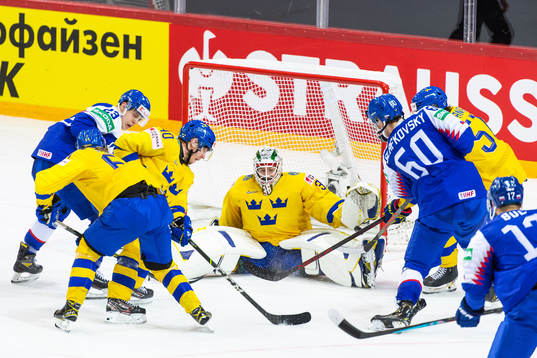 Goalkeeper Adam Reideborn of Sweden