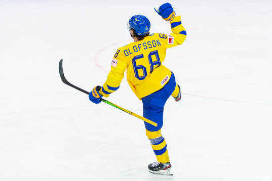 Victor Olofsson of Sweden celebrates