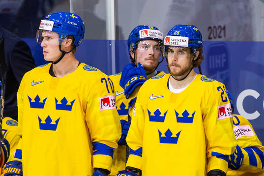 Dennis Rasmussen, Jesper Frödén and Mario Kempe of Sweden