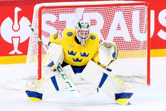 Goalkeeper Adam Reideborn of Sweden