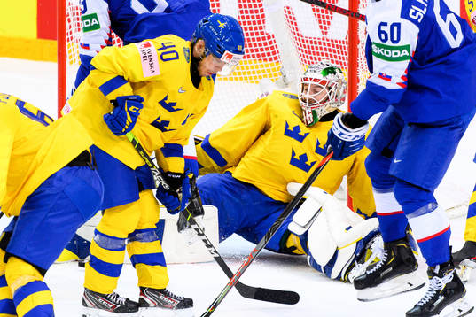 Goalkeeper Adam Reideborn of Sweden