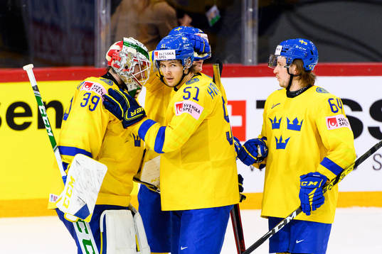Goalkeeper Adam Reideborn , Filip Hållander and Jonathan