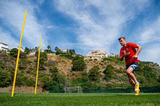 Alexander Sørloth of the Norwegian national football team