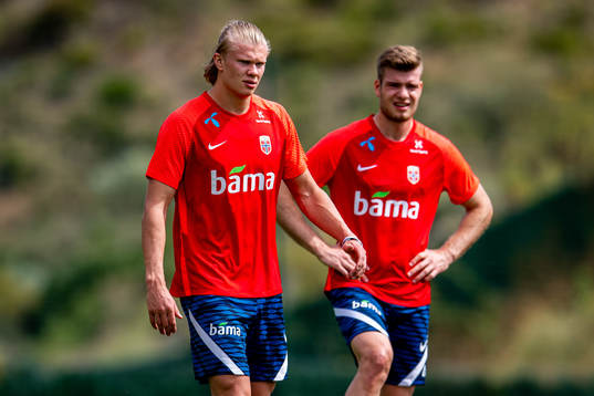 Erling Braut Haaland and Alexander Sørloth of the