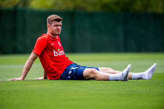 Alexander Sørloth of the Norwegian national football team