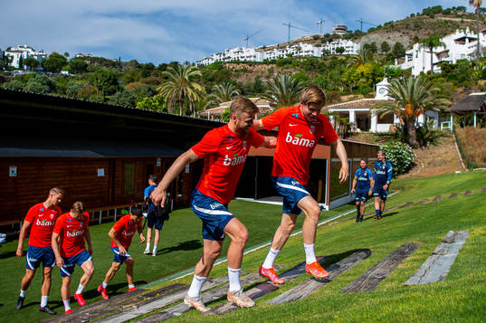 Fredrik Midtsjø and Jens Petter Hauge of the Norwegian