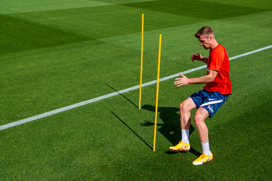 Alexander Sørloth of the Norwegian national football team