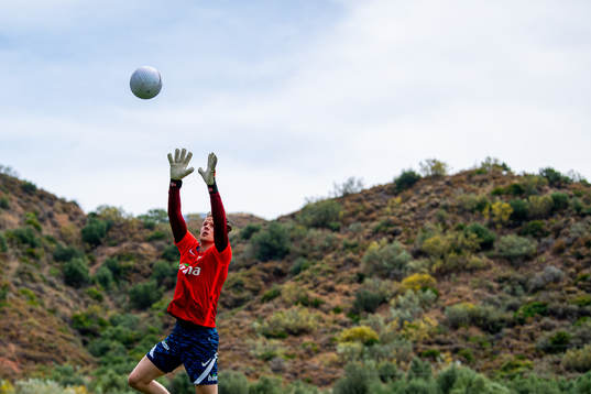 Goalkeeper Ørjan Håskjold Nyland of the Norwegian