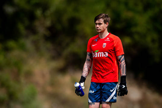 Goalkeeper Per Kristian Bråtveit of the Norwegian national
