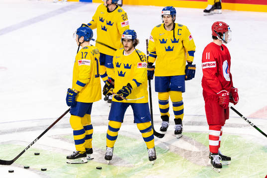 Mario Kempe of Sweden ahead the 2021 IIHF Ice Hockey World
