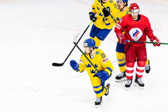 Jesper Frödén of Sweden celebrates