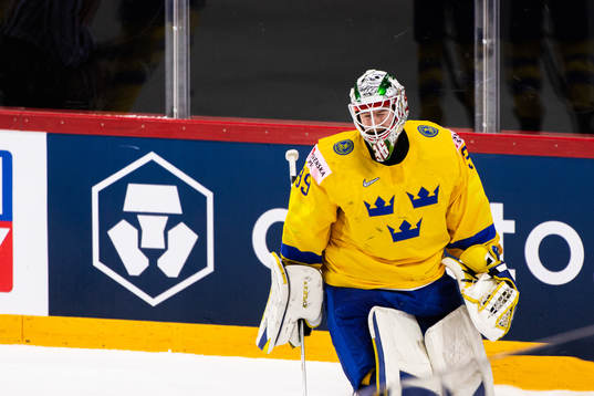 Goalkeeper Adam Reideborn of Sweden