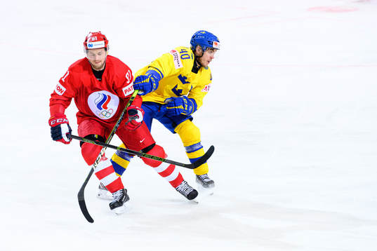 Vladimir Tarasenko of Russia  and Andreas Wingerli of Sweden