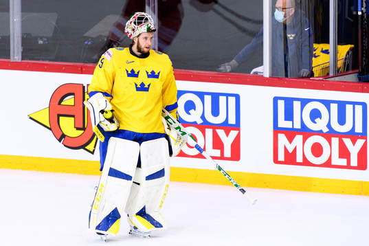 Goalkeeper Adam Reideborn of Sweden