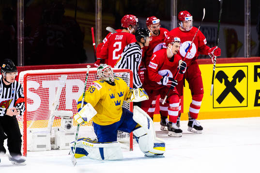 Goalkeeper Adam Reideborn of Sweden looks dejected