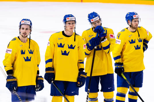 Adrian Kempe, Dennis Rasmussen and Klas Dahlbeck of Sweden