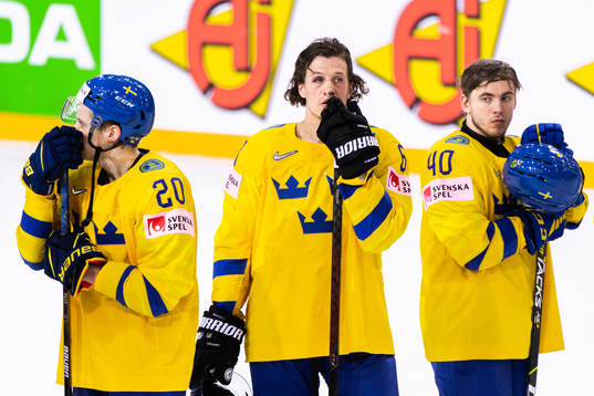 Lawrence Pilut, Rickard Rakell and Andreas Wingerli of