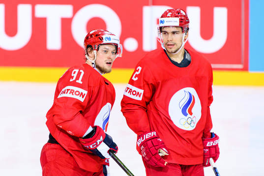 Vladimir Tarasenko and Artyom Zub of Russia