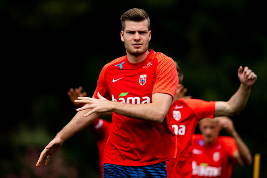 Alexander Sørloth of the Norwegian national football team