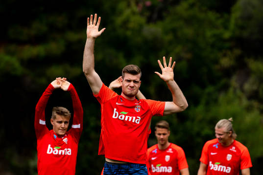 Alexander Sørloth of the Norwegian national football team
