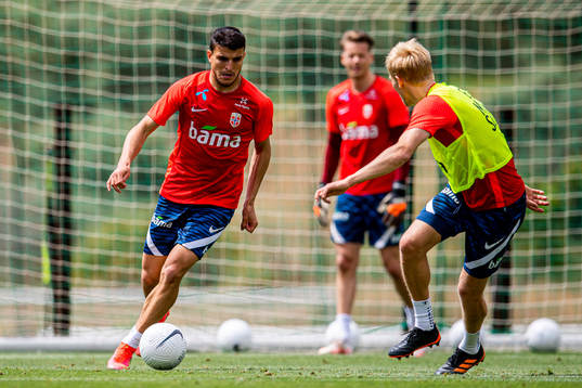 Mohamed Elyounoussi of the Norwegian national football team