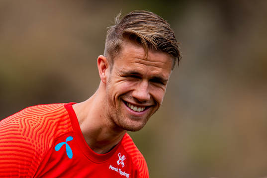 Kristoffer Ajer of the Norwegian national football team