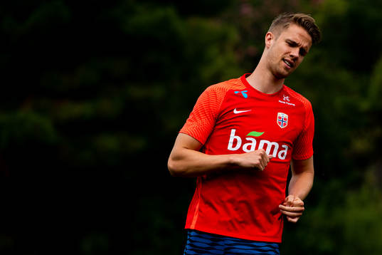 Kristoffer Ajer of the Norwegian national football team