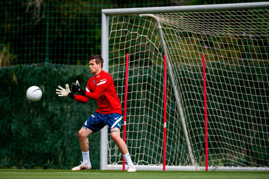 Goalkeeper Per Kristian Bråtveit of the Norwegian national