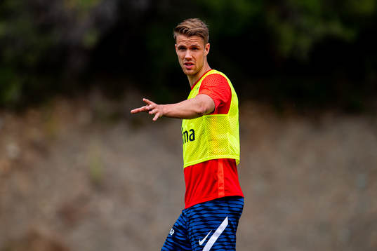 Kristoffer Ajer of the Norwegian national football team