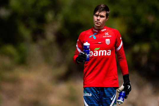 Goalkeeper Per Kristian Bråtveit of the Norwegian national