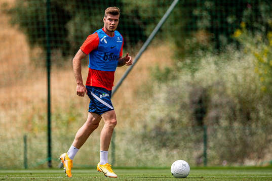 Alexander Sørloth of the Norwegian national football team