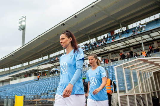 Malmö FFs Malin Gunnarsson och Lovisa Wifvesson