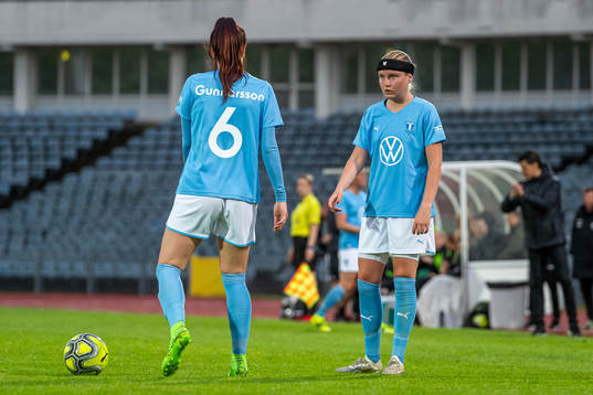 Malmö FFs Malin Gunnarsson och Rebecka Holm