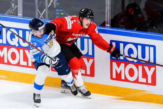 Arttu Ruotsalainen of Finland and Jacob Bernard-Docker of