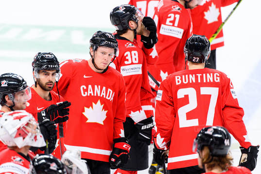Jaret Anderson-Dolan of Canada looks dejected