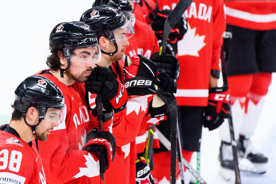 Nick Paul of Canada looks dejected