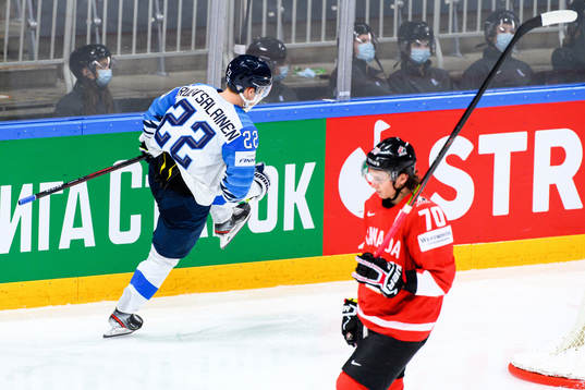 Arttu Ruotsalainen of Finland celebrates the 1-1 goal