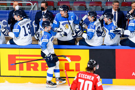Arttu Ruotsalainen of Finland celebrates the 1-1 goal