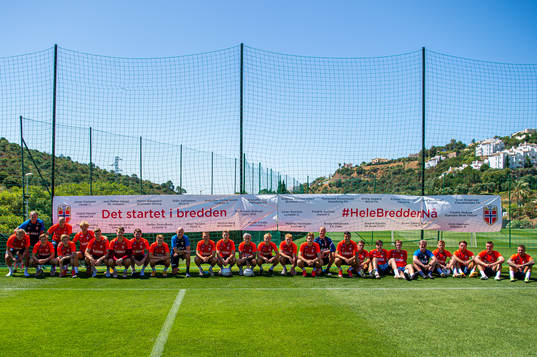 Players and staff of the Norwegian national football team