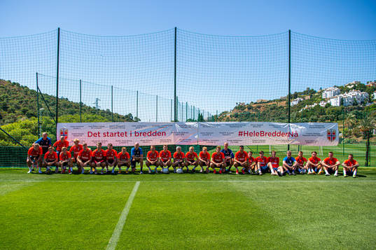 Players and staff of the Norwegian national football team