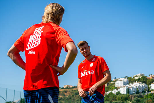 Erling Braut Haaland and Alexander Sørloth of the
