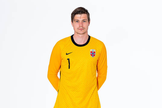 Goalkeeper Per Kristian Bråtveit of the Norwegian national