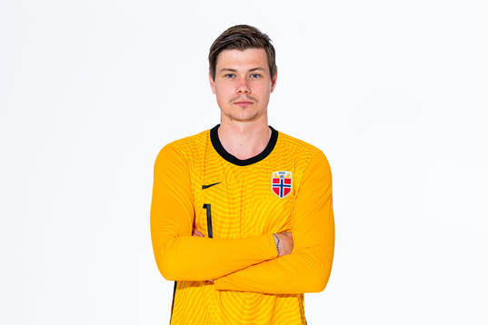 Goalkeeper Per Kristian Bråtveit of the Norwegian national